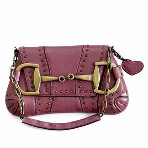 RINA RICH Mauve Horse-bit Mini Baguette